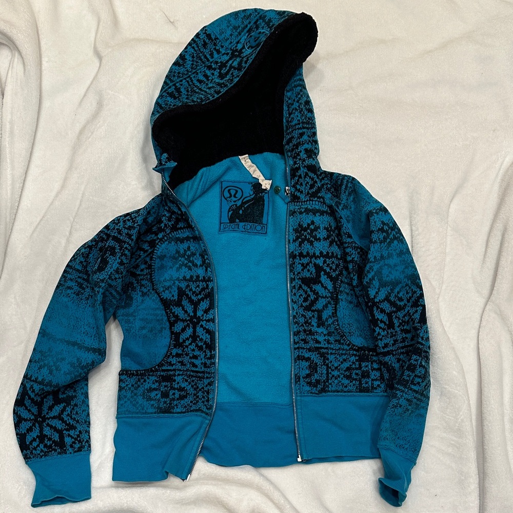 lululemon athletica Blue and Black Hoodie